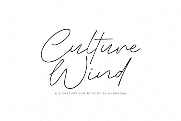 Culture Wind: A Modern Script Font for Digital Branding