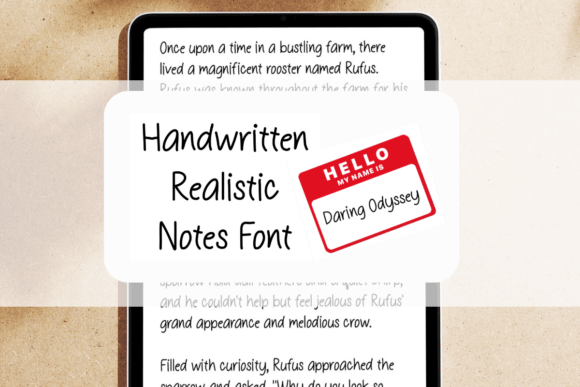 Daring Odyssey: A Handwritten Font That Feels Human, Not Hyped
