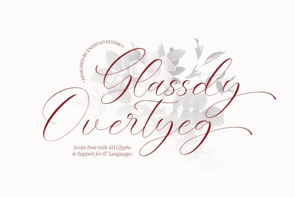 Glassdy Overtyeg: A Modern Script Font for Small Business Branding