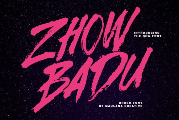 Zhow Badu Handmade Brush Font for Digital Branding